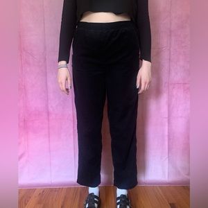 Baxter & Wells black elastic band corduroy style baggy pants